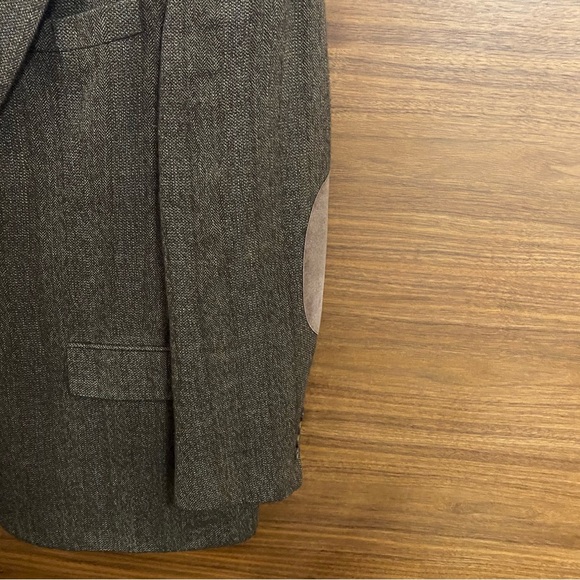 OSCAR DE LA RENTA - BROWN BLAZER - ELBOW PATCHES - Picture 8 of 15